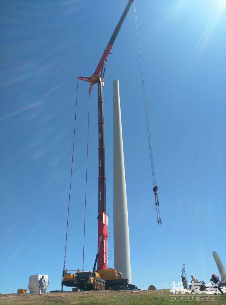 风电专用汽车起重机SSC1020C在丰宁森吉图风电场首吊