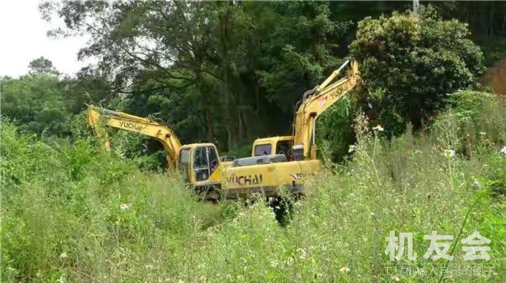 为了保护“大熊猫”，执行干警带着2台挖掘机来到清湖镇
