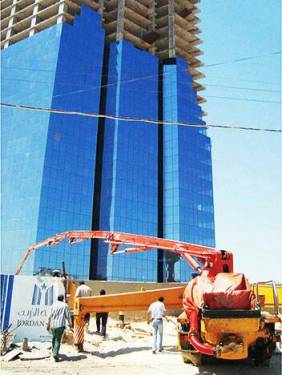 三一混凝土设备参与约旦首都安曼第一高楼建设