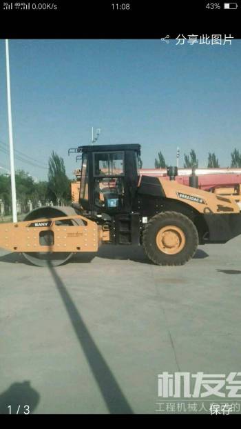 新疆和田地区出租三一重工液压式22吨SSR220-3单钢轮压路机