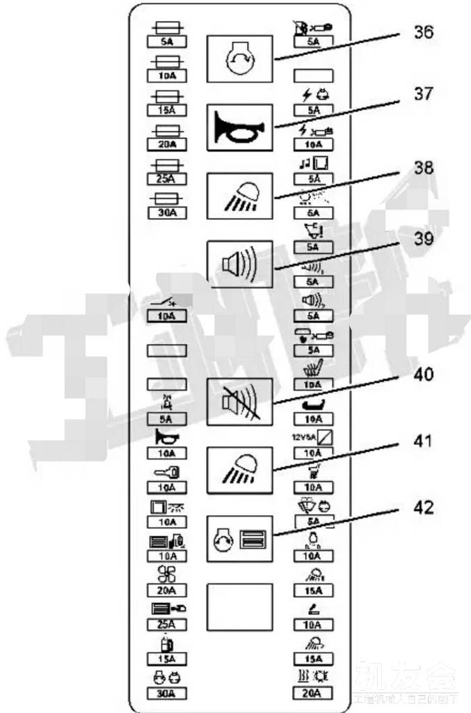 卡特320d保险盒示意图图片