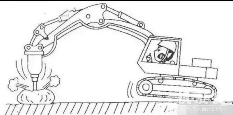 挖掘机打锤教学图片