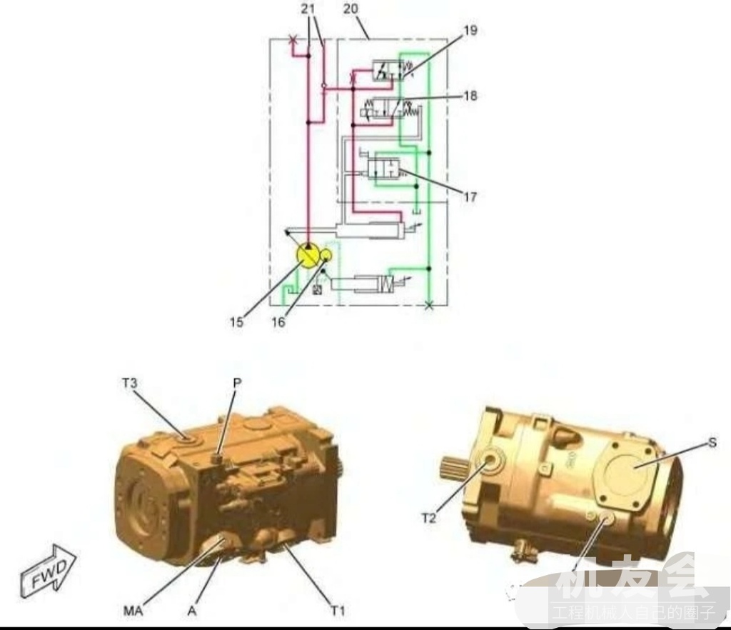 卡特6015B矿用挖掘机主泵的结构与工作原理