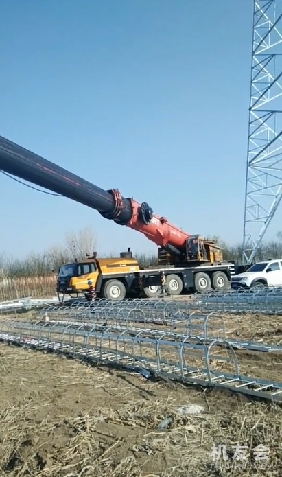 36米副臂挑戰90米線塔，吊車的工況確實給力！